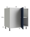 Harbor Navy 40" - 43" Full Height Door Blind Base Corner Cabinet