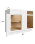 Charlotte White 45" Blind Base Cabinet