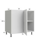 Euro Gloss White 43" - 46" Full Height Door Blind Base Corner Cabinet