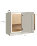 Asheville Cloud Shaker 45" Full Height Door Blind Corner Base Cabinet