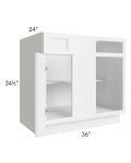 Providence White 39"-42" Blind Base Corner Cabinet