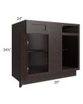 Brazilian Shaker 42"-45" Blind Base Corner Cabinet