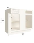 Signature Vanilla Glaze 42"-45" Blind Base Corner Cabinet