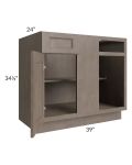 Providence Natural Grey 42"-45" Blind Base Corner Cabinet