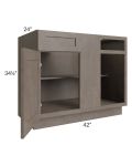 Natural Grey Shaker 45"-48" Blind Base Corner Cabinet