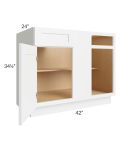 Alpine White Shaker 45"-48" Blind Base Corner Cabinet