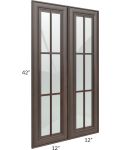 Biscotti Caf?? Glazed 24x42 Mullion Glass Door