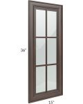 Biscotti Caf?? Glazed 24x36 Corner Mullion Glass Door