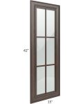 Biscotti Caf?? Glazed 24x42 Corner Mullion Glass Door
