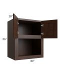Biscotti Caf?? Glazed 30x36 Microwave Cabinet