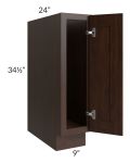 Biscotti Caf?? Glazed 9" Full Height Door Tray Base Cabinet
