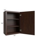 Biscotti Caf?? Glazed 21 x30 Wall Cabinet