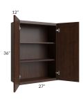 Biscotti Caf?? Glazed 27x36 Wall Cabinet