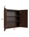 Biscotti Caf?? Glazed 33x36 Wall Cabinet