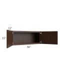 Biscotti Caf?? Glazed 36x15 Wall Cabinet