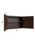 Biscotti Caf?? Glazed 36x24 Wall Cabinet