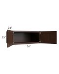 Biscotti Caf?? Glazed 36x15x24 Refrigerator Wall Cabinet