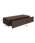 Biscotti Caf?? Glazed 30x6 Spice Drawer Wall Cabinet