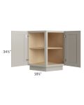 Stratton Light Grey Shaker 24" Angle Base Cabinet