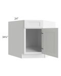 Aspen White Shaker 36" Base Diagonal Corner Sink Cabinet 