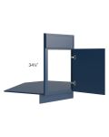 Portland Navy Blue 36" Base Diagonal Corner Sink Front Only