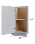 Asheville Grey Shaker 12" Base End Cabinet (Left)