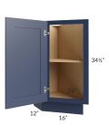 Bayville Blue 12" Base End Cabinet (Left)