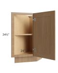 Asheville Rift Oak Shaker 12" Base End Cabinet (Right)