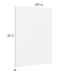 Euro Gloss White Base Overlay Panel - 25-5/16"W x 35-1/4"H x 3/4"D