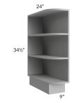 Charlotte Grey 9" Base End Shelf Open Cabinet 