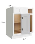 Stratus White 36" - 41-1/2" Blind Base Cabinet