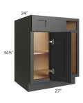 Midtown Black Shaker 36" - 41-1/2" Blind Base Corner Cabinet