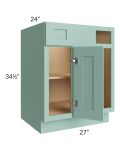 Midtown Mint Green Shaker 36" - 41-1/2" Blind Base Corner Cabinet