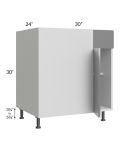 Milan Grey Gloss 36" - 39" Blind Base Corner Cabinet