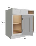 Tuscan Painted Grey 39" - 45" Blind Base Corner Cabinet