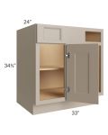 Tuscan Oyster 39" - 45" Blind Base Corner Cabinet