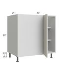 Milan Beige Matte 39" - 42" Full Height Door Blind Base Corner Cabinet