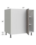 Milan Hazel 39" - 42" Full Height Door Blind Base Corner Cabinet