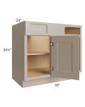 Tuscan Oyster 42" - 48" Blind Base Corner Cabinet