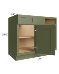 Midtown Hunter Green Shaker 42" - 48" Blind Base Corner Cabinet