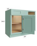 Midtown Mint Green Shaker 42" - 48" Blind Base Corner Cabinet