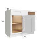 Belfast White 39" - 42" Blind Base Corner Cabinet