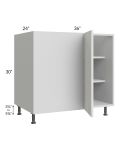 Milan Cream 42" - 45" Full Height Door Blind Base Corner Cabinet