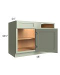 Midtown Pistachio Green Shaker 48" - 51" Blind Base Corner Cabinet
