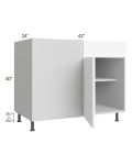 Milan White Matte 48" - 51" Blind Base Corner Cabinet