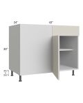 Milan Beige Matte 48" - 51" Blind Base Corner Cabinet
