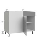 Milan Grey Gloss 48" - 51" Blind Base Corner Cabinet