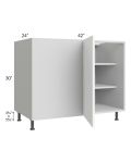Milan White Matte 48" - 51" Full Height Door Blind Base Corner Cabinet