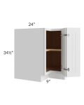 Brighton White Shaker 33" Corner Base Cabinet (Trays sold separately for a Lazy Susan application)