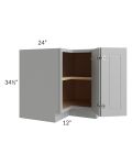 Charlotte Grey 36" Corner Base Cabinet (Trays sold separately for a Lazy Susan application)